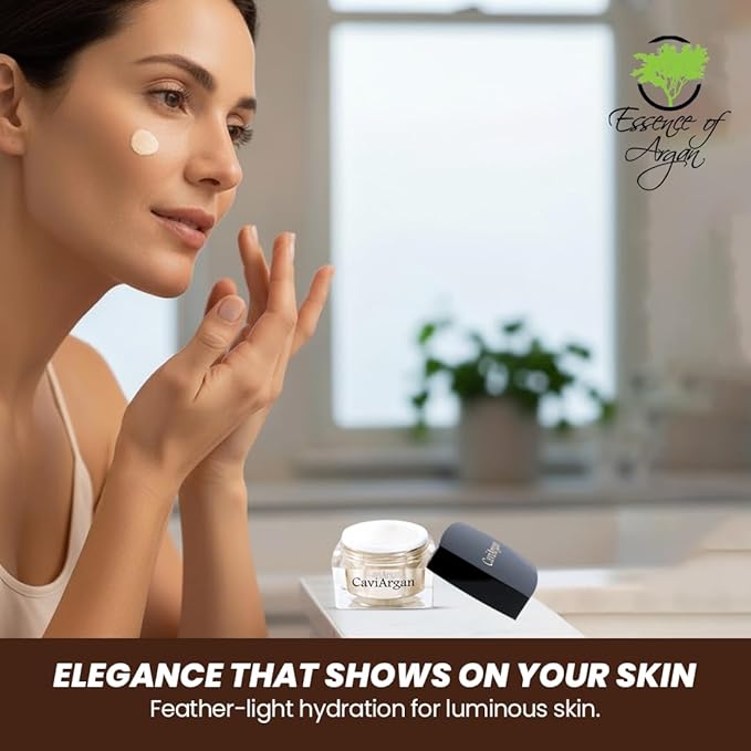Essence Of Argan Caviargan Anti Aging Face Cream with Argan Oil, Matrixyl & Botanicals - Hydrating Face Moisturizer Wrinkle Cream - Anti-Aging Formulzza for Reducing Fine Lines and Dullness - 1 Fl Oz
