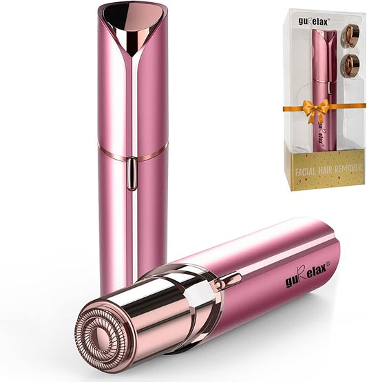 Gurelax Facial Hair Remover for Women (with 2 x Replacement Heads) - Hair Removal Device As a Gift for Mom/Wife/Girlfriend