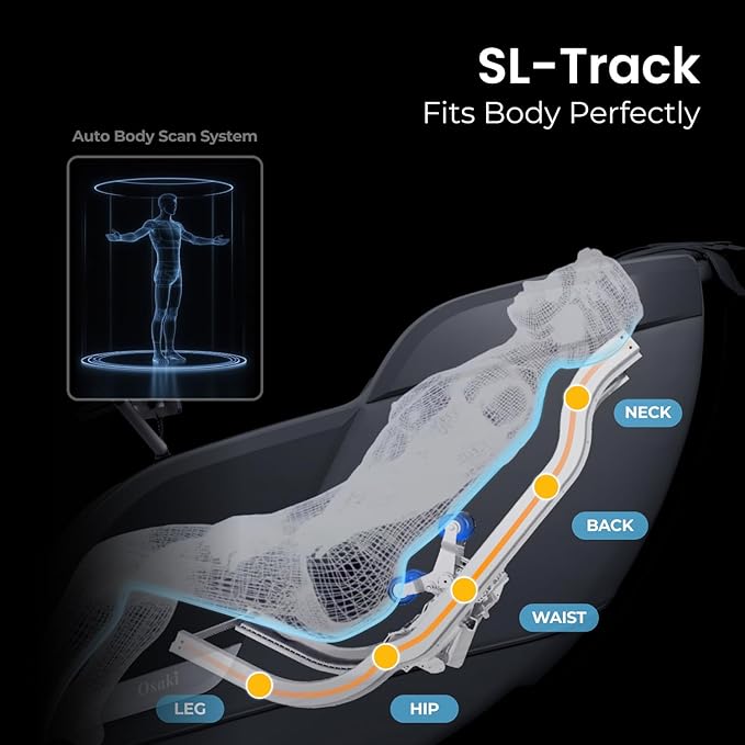 Osaki Vibe 4D l 4D Massage Mechanism l Automatic Body Scan l Deep Calf-Kneading l Space-Saving Technology l 3-Stage Zero Gravity l 32-Cell Full Body Air Massage (Black)