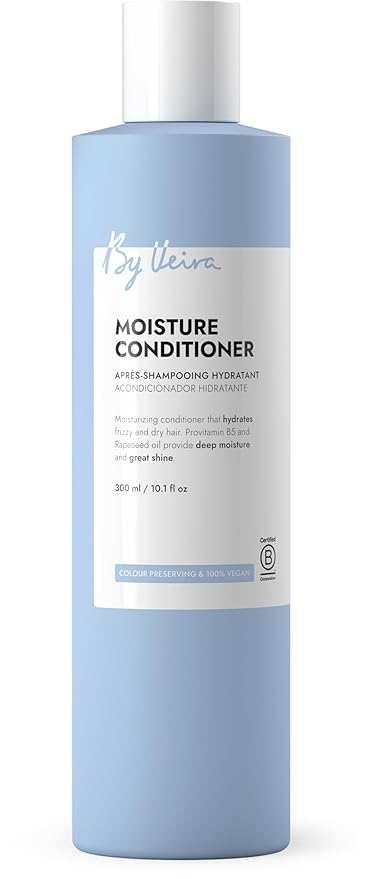 Moisture Conditioner 10.1 Fl Oz, For Frizzy/Dry Hair, Provitamin B5 & Rapeseed oil for Moisturising & Great Shine, Colour preserving, 100% vegan & Sulphate/Silicone free