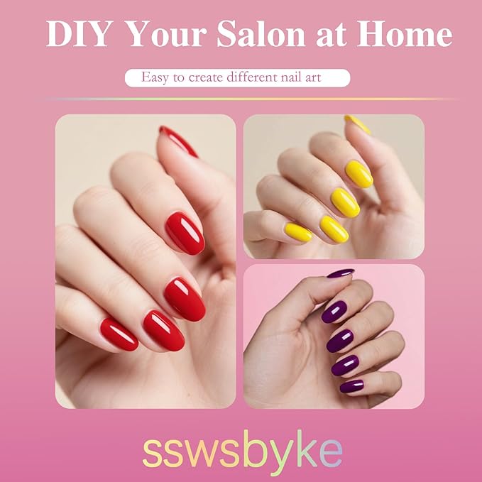 Short Oval Round Nail Tips, SSWSBYKE 300pcs Gel Acrylic Nail Tips for Full Cover Pre-Shaped Fake Nails Tips Half Matte Press On Nails for Extension Home DIY Salon 15 Sizes