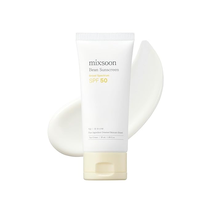 mixsoon Bean Sunscreen-Lightweight Airy Texture SPF 50 Face Sunscreen, No White Cast, Non-Sticky 50ml / 1.69 fl.oz. Korean Glass Skin Care