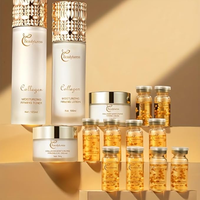 Anti Aging Skin Care Set - Snail Mucin & Collagen Infused - Skincare Gift Sets for Women - Deep Moisturizing & Firming Facial Kits - Suitable for All Skin Types