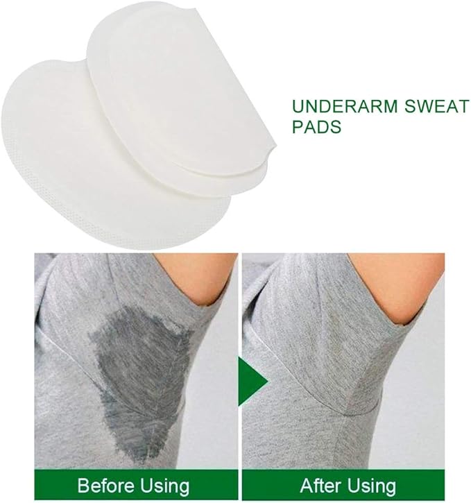 for Under Breasts, Disposable Underarm Sweat Absorbent Pads Unisex Cotton Armpit Sweat Guard (40PCS)