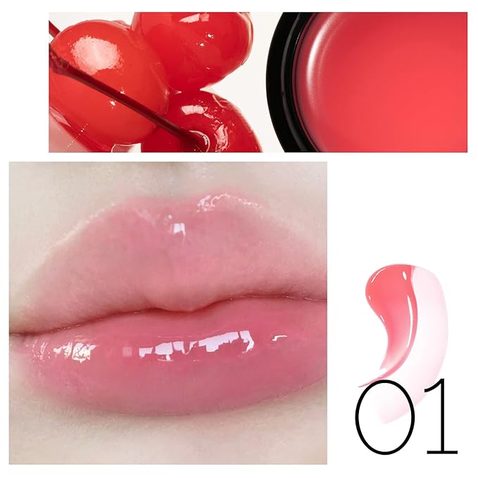 1 PC Macaron Canned Lip Essence High Glossy Lip Jelly, Mirror Effect Lip Glaze Mirror Effect Lip Balm, Moisturizing & Plump Lip Gloss (L01, 6g)