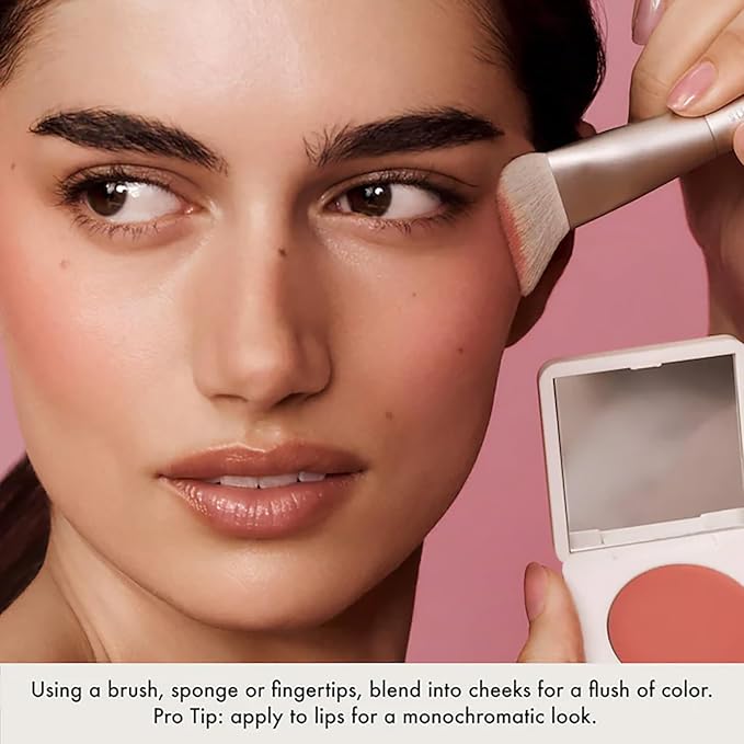 Summer Fridays Blush Butter Balm - Skincare-Infused Hydrating Cream Blush with Hyaluronic Acid, Ceramides, & Shea Butter for a Dewy Flush of Color - Cheek and Lip Tint - Berry Spritz (0.14 Oz)