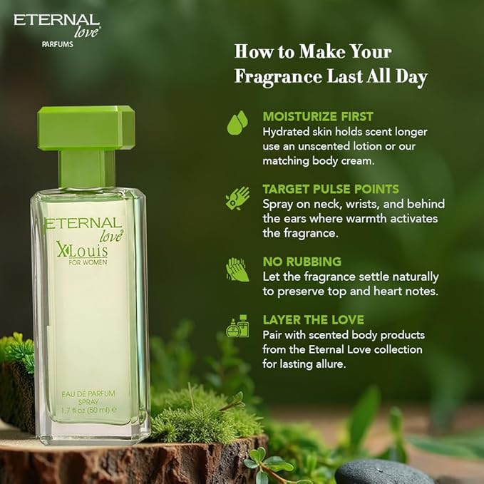 Eternal Love X-Louis for Women - Long Lasting Eau de Parfum Spray 50ml - Premium Floral Fragrance with Amber & Vanilla - Sophisticated Scent