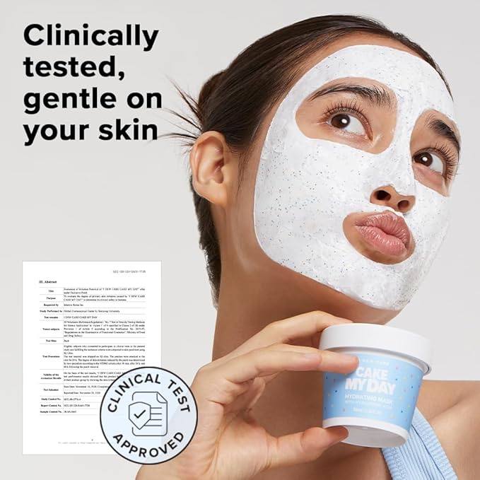 I DEW CARE Wash Off Face Mask - Cake My Day | With Hyaluronic Acid, Self Skin Care, Facial Treatment, Vegan, Cruelty-Free, Paraben-Free, Exfoliating, Deep Cleansing Detox, 3.38 Oz