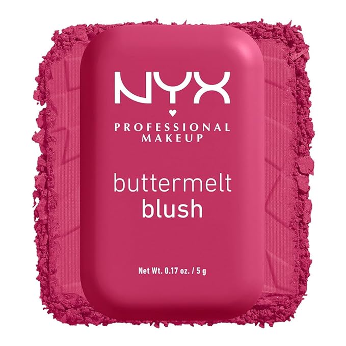 NYX PROFESSIONAL MAKEUP Buttermelt Powder Blush, Fade and Transfer-Resistant Blush, Up to 12HR Make Up Wear, Vegan Formula - Butta Than Before
