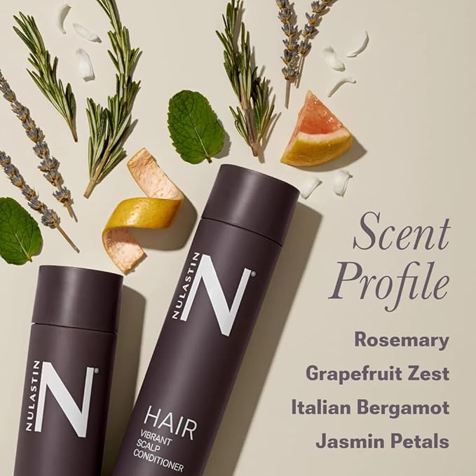NULASTIN Strength & Shine Hair Duo - Vibrant Scalp Shampoo (10 fl oz) & Vibrant Scalp Conditioner (10 fl oz) - Reduce Frizz, Enhance Volume, and Support Hair Growth (2 Pc)
