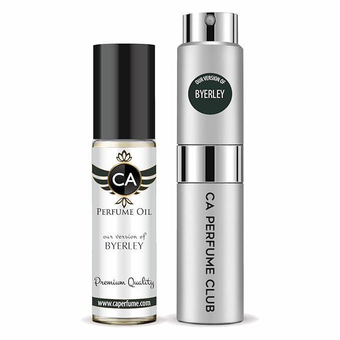 CA Perfume Duo Impression of Byerley For Men Perfume Layering Set Mens Cologne Long Lasting Travel Size EDP + Body Oil Roll-On Bottle 0.27 Fl Oz+0.33 Fl Oz