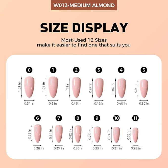 Press on Nails, 24 Colors 576PCS Medium Almond False Nails with 12 Sizes, Full Cover Press on Nails for Women, Lightweight Matte Natural Fake Nails for Nail Art Design