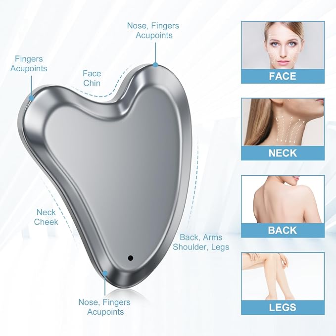 Terahertz Stone Gua Sha Mothers Day Gifts for Mom Scraping Tools Gua Sha Facial Tools Guasha Tool for Face Body Lymphatic Drainage Massager