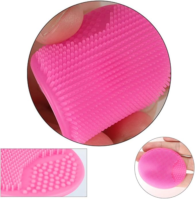 Face Scrubber,2 Pack Soft Silicone Scrubbies Facial Cleansing Pad Face Exfoliator Face Scrub Face Brush Silicone Scrubby for Massage Pore Cleansing Blackhead Removing Exfoliating,Cool Gift for Girl