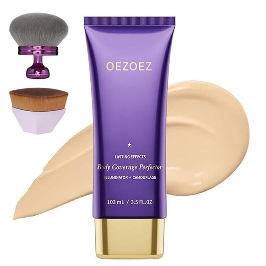 6 Colors Tattoo Cover Up Makeup with Brush – Waterproof Body and Leg Sleeve Foundation, Full Skin Coverage Bronzer & Scar Concealer Cosmetics (warm)