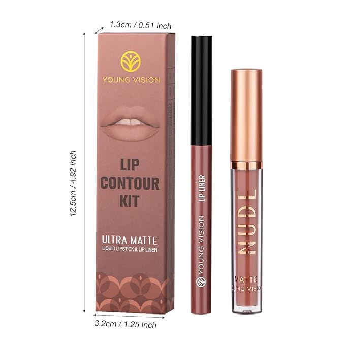 YOUNG VISION Liquid Lipstick & Lip liner Combo