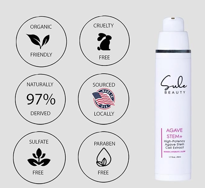 AGAVE STEM + GEL For Face – Groundbreaking Skin Care That Incorporates Agave Stem Cell Extract to Hydrate, Protect & Rejuvinate – Eliminates Fine Lines and Wrinkles – 1.7 Fl Oz