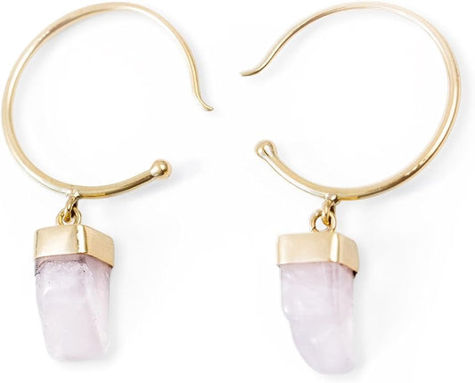AYANA Healing Crystal Earrings for Women - Handmade Drop Earrings with Ethically Sourced Authentic Gemstones | Birthstone Jewelry for Women Trendy