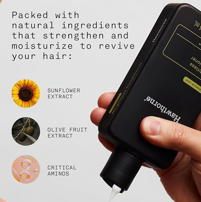 Hawthorne Weightless Conditioner For Men. Mens Conditioner For Thin and Thinning Hair. Delivers Silky Smooth & Strong Hair With a Weightless Formula. Sulfate-Free, Paraben Free. 8 fl. oz. 2-Pack.