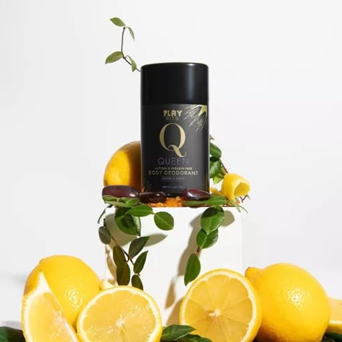 PLAY PITS - 2 Pack - Natural Deodorant - Safe for Men & Women w/Sensitive Skin - Clean, Non-Toxic, & Paraben Free – QUEEN Scent - Infused w/Essential Oils – 2.65 Oz.