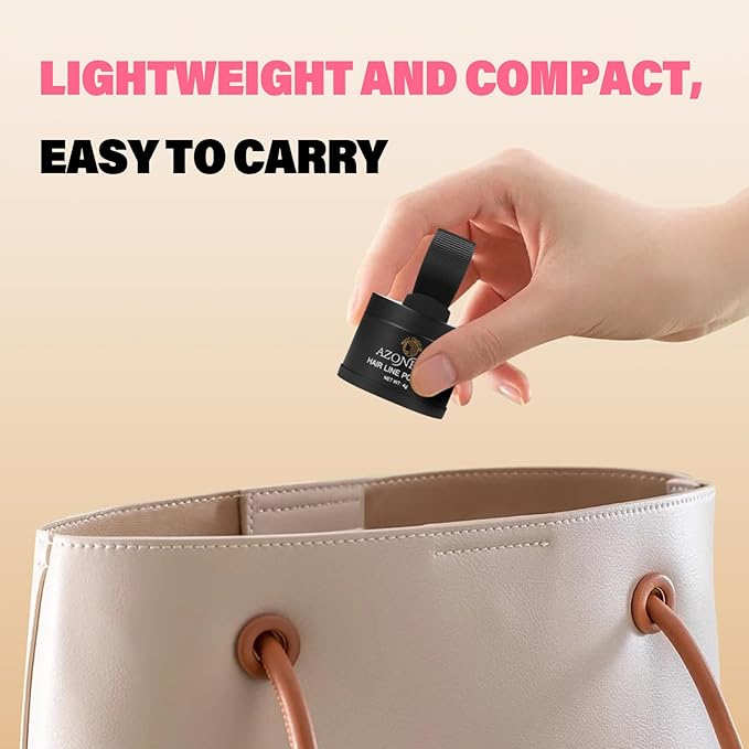 Root Touch Up Sets,Hairline Powder for Women Cover Up- Hairline Concealer for Thin and Thinning Hair, Water & Sweat Resistant,Contain Azonbey Makeup Brush (White, Med-Makeup Brush)