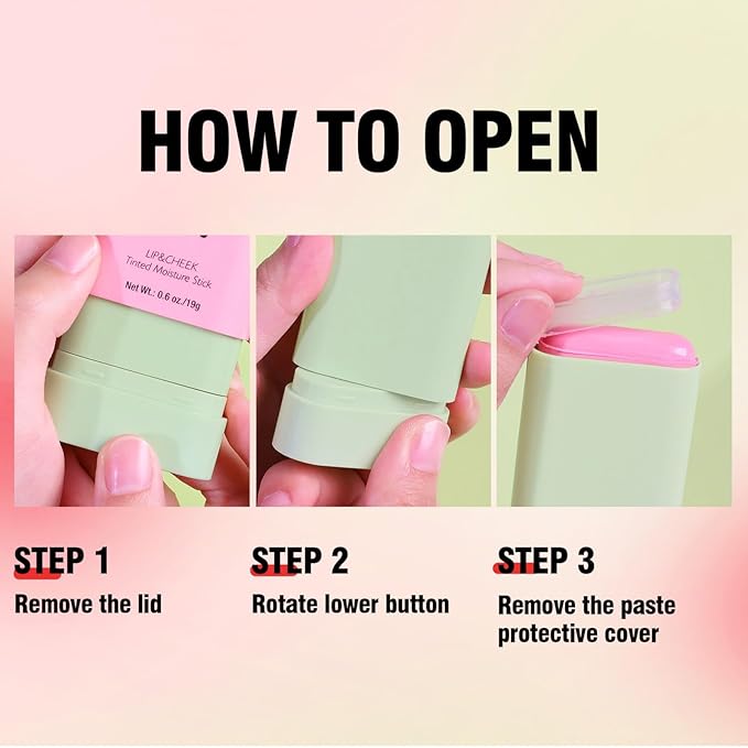 Blush Stick, Cream Blush Stick for Cheeks & Lips, Blendable Long-Lasting Multi-Use Contour Stick & Highlighter Makeup (#4 HIGHLIGHT)