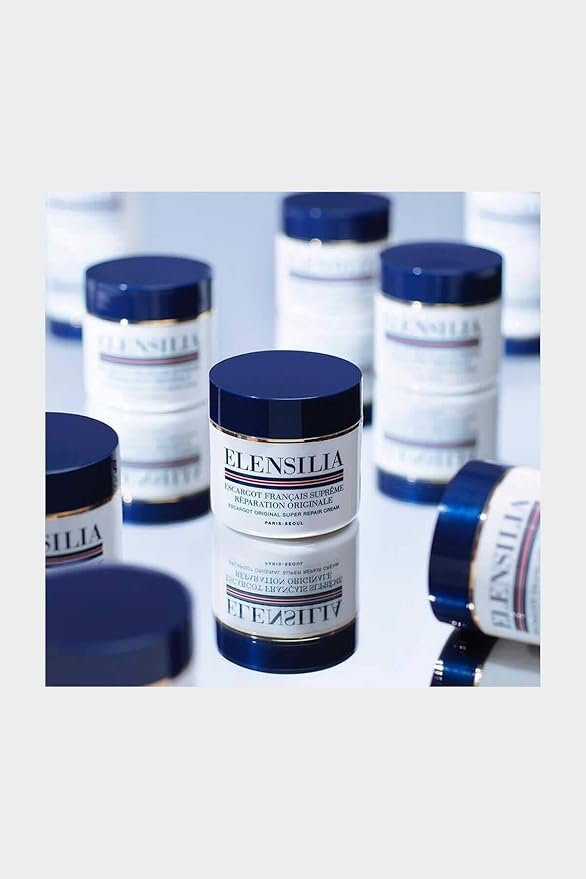 Elensilia Original Escargot Facial Repair Cream 1.76 oz - 80% French Mucin for Moisturizing - Bouncy Gel Texture - Long-Lasting Hydration, Wrinkle and Blemish care - Korean Skincare