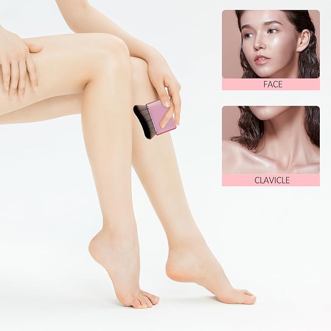 Self Tan Brush-Kabuki Brush for Body,Sunscreen Tanning Brush,Blusher,Shadow,Powder,Bronzer and Foundation Self Tanner Brush,Makeup Brushes for Face and Body（Pink）