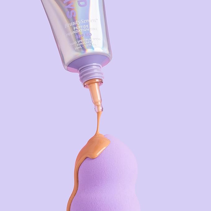 Naked Sundays BeautyScreen™ SPF 50 Mineral Peptide Foundation Tint – 2-in-1 Skin Tint & Mineral Sunscreen | Radiant, Buildable Coverage, Acne-Safe, Infused with Peptides (9.6. Rich Neutral, 1.01 oz)