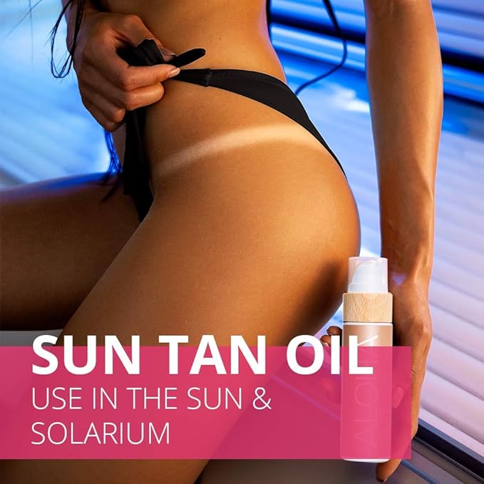 COCOSOLIS ALOHA Sun Tan & Body Oil | Organic Tanning Bed Lotion | Get Healthy Deep Chocolate Tan | Tanning Accelerator with 5 Precious Oils to Make Your Skin Glowing & Revitalized (110 ml)