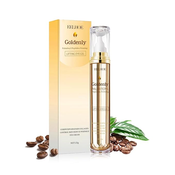 Caffeine Eye Serum Anti Aging, Eye Serum for Dark Circles and Puffiness, Retinol Eye Cream with 360°Massage Ball, Reduce Eye Wrinkles and Fine Lines