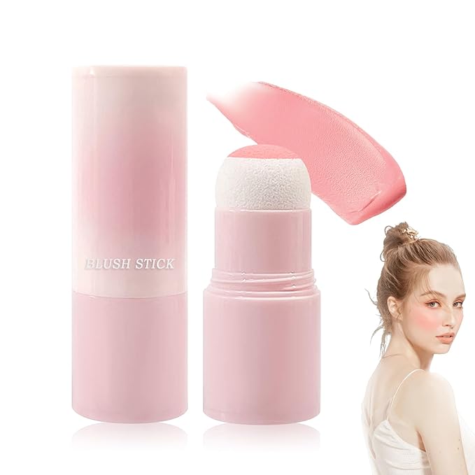 Matte Contour Blush Stick for Cheeks and Face - Buildable Shimmer Facial Blusher Shades - Blendable Cosmetic Makeup 03
