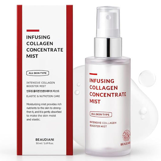 BEAUDIANI Collagen Facial Mist – Hydrating & Firming Spray for Face, Anti-Wrinkle Korean Skincare, Daily Moisturizer & Skin Tightening Mist with Nourishing Collagen (1.69 fl oz)