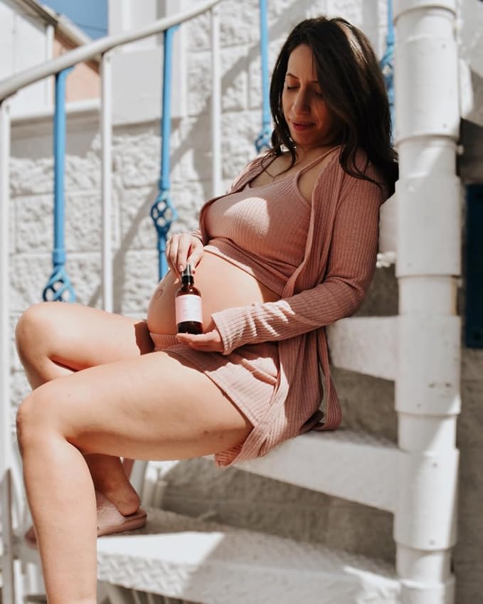 Organic Belly Oil for Pregnancy Stretch Mark Prevention and Treatment Award Winning Anti Stretch Mark Tummy Oil For Pregnancy and Postpartum - Hydrating Bump Serum