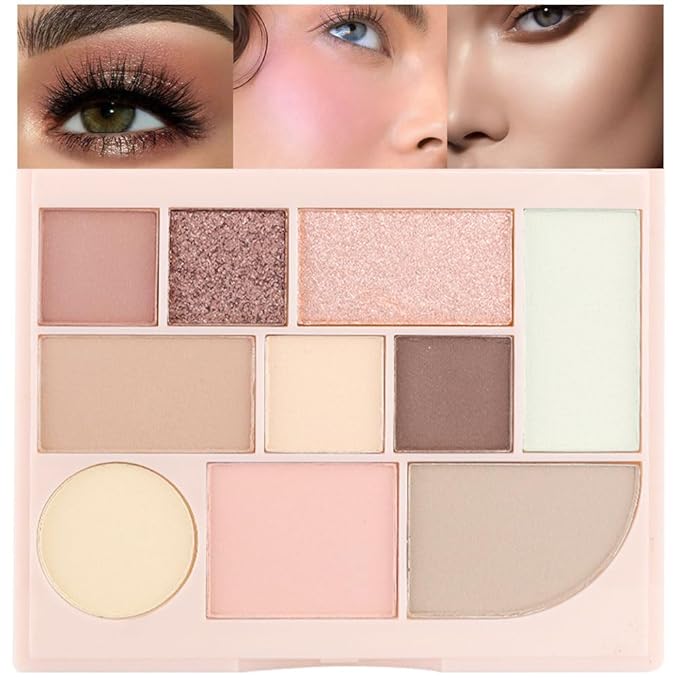 Shimmer Matte Eyeshadow Palette.Longwearing Highly Pigmented Natural Beige Gold Glitter Powder Palet.Matt Shiny Eye Makeup paleta de sombras.02#