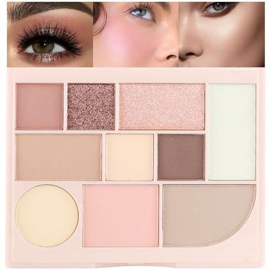 Shimmer Matte Eyeshadow Palette.Longwearing Highly Pigmented Natural Beige Gold Glitter Powder Palet.Matt Shiny Eye Makeup paleta de sombras.02#