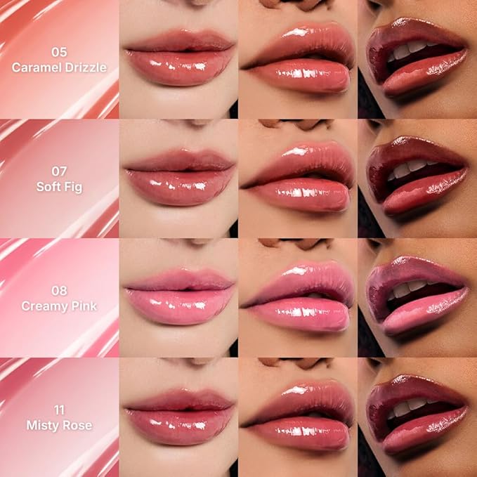 dasique Pure Water Lip Gloss #10 Melted Berry 0.09 oz | Variety of Colors | Dewy Gloss | Buildable Gloss Tesxture | Non-Sticky | K-beauty