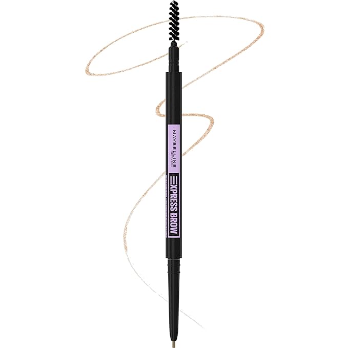 Maybelline Brow Ultra Slim Defining Eyebrow Makeup Mechanical Pencil With 1.55 MM Tip And Blending Spoolie For Precisely Defined Eyebrows, Light Blonde, 0.003 oz.