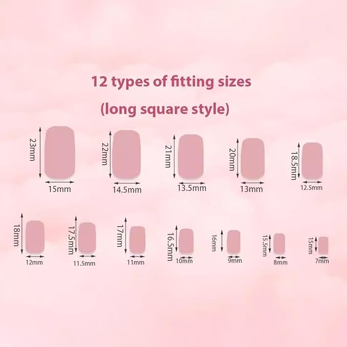 French Tip Press on Nails Short Square Fake Nails with Designs 3D Bow False Nails Summer Glossy Full Cover Acrylic Nails Artificial Glue on Nails Stick on Nails for Women Manicure 24 Pcs