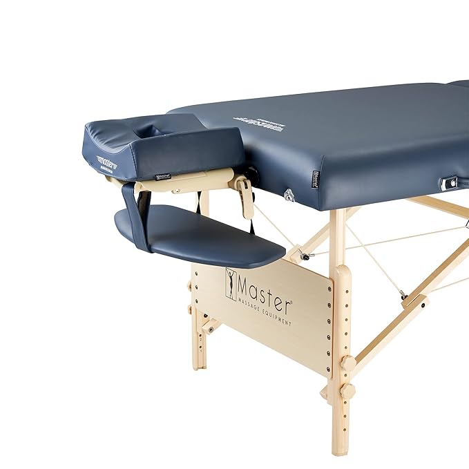 Master Massage Coronado Portable Massage Table Pro Package- Adjustable Height, Working Capacity of 750 lbs. and 3-Inch Foam Cushioning- Tattoo Bed, Lash Table- Royal Blue