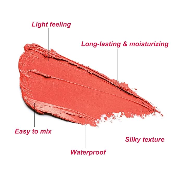 Multi-Use Makeup Blush Stick,Beauty Solid Moisturizer Stick,Waterproof Natural Nude Makeup,Tinted Solid Moisturizer Stick for Eyes Lips Cheek(1#shy pink)