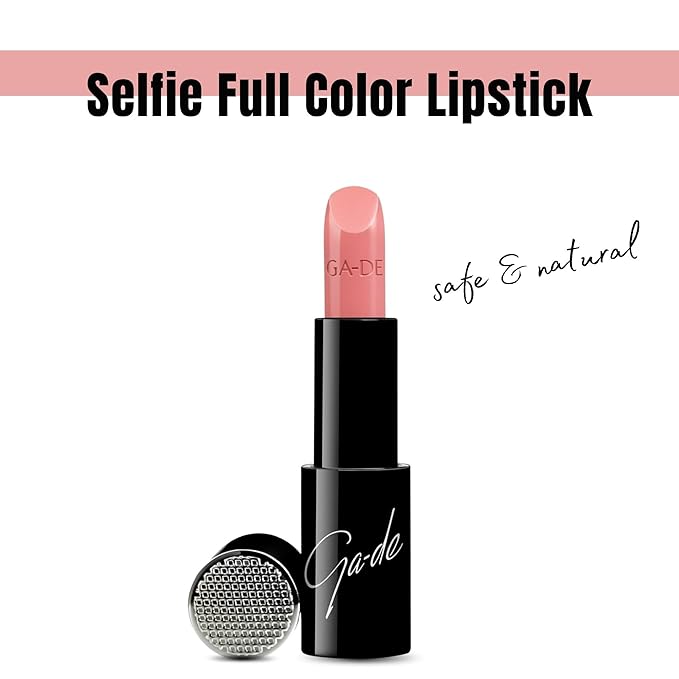 GA-DE Selfie Full Color Lipstick, 850 - Long Lasting High Pigment Lipstick with Argan Oil - Creamy Radiant Shine and Hydrating Benefits - 0.14 oz