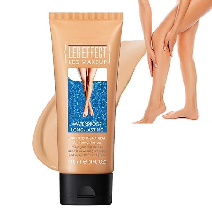 Leg Makeup Waterproof No Transfer, Leg Vein and Body Cover up Makeup for Tattoo Cover Up/Black Skin, Long Last Body Foundation 4 fl oz (Medium Golw)