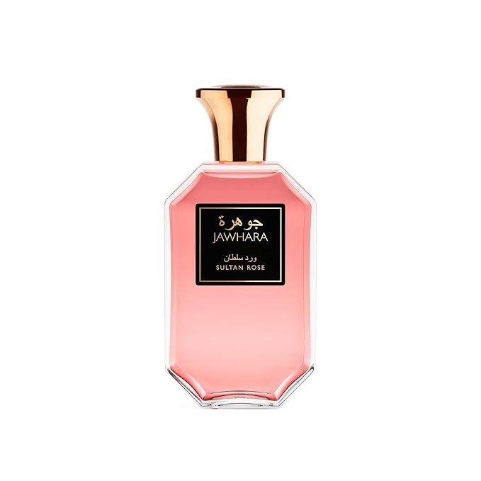 Jawhara Sultan Rose | Woody Floral Eau de Parfum 3.3 fl oz | Notes of Saffron, Taif Rose, Warm Vanilla, and White Musk | Long Lasting | Everyday Wear | Travel Size