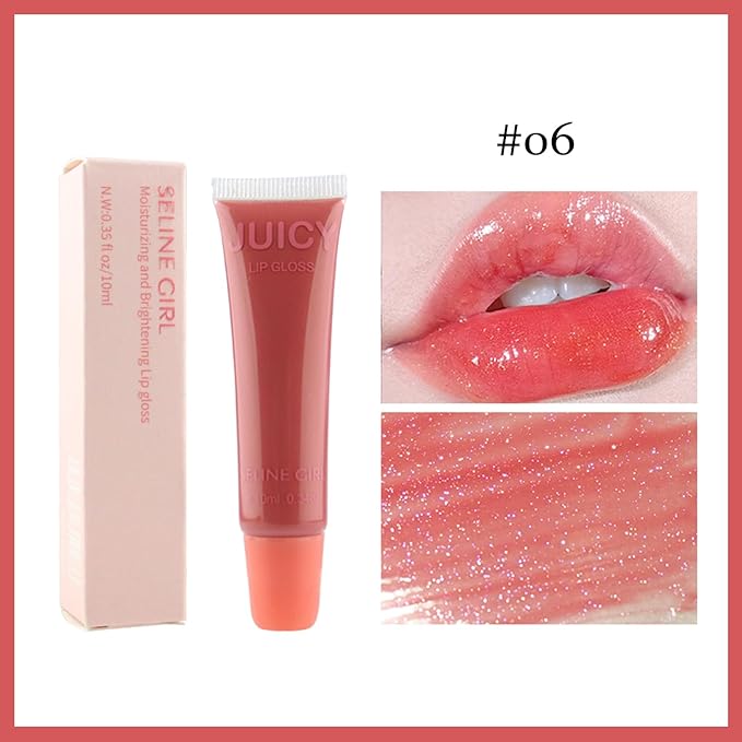 Juicy Lip Gloss, Lipgloss for Women and Girls, Lip Plumper, Lip Makeup Hydrating, Tinted Lip Balm, Colorful Lipgloss Moisturizing and Vibrant #jelly