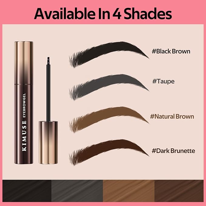 KIMUSE Instantly Semi-Permanent Eyebrow Gel, Long Lasting Eyebrow Tint, Waterproof Tinted Eye Brow Gel, Transfer-Proof, Smudge-Proof, Eyebrow Makeup Gift for Women & Girl, 0.17oz
