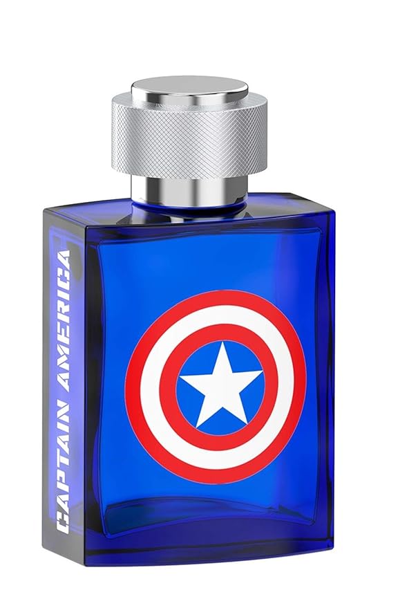 Marvel Captain America, Fragrance, for Men, 3.4oz, 100ml, Eau de Toilette, EDT, Cologne, Spray, Made in Spain, By Air Val International