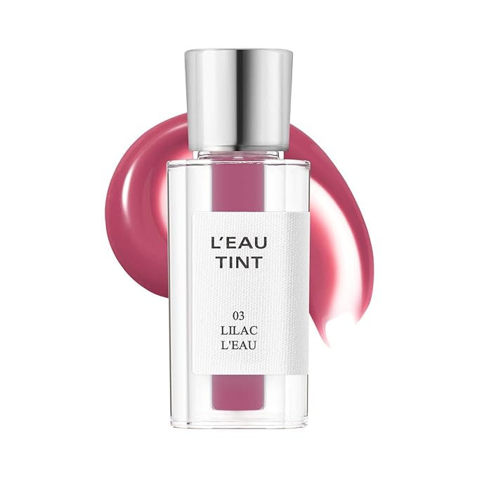 BBIA L’EAU Tint – Glossy & Glow Lip Stain, Watery Lip Tint, Non-Sticky, High Shine Finish, Long-lasting, Moisturizing, Lightweight, Natural, Daily Use, Vegan, Korean Lip Makeup (03 LILAC L'EAU - MINI)