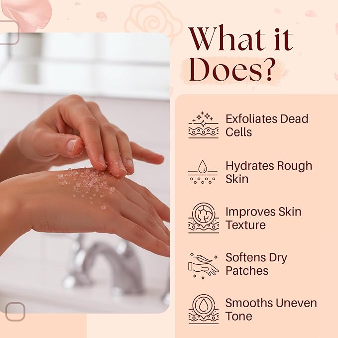 Himalayan Salt Body Scrub 12 oz - with Collagen and Stem Cells - Exfoliating Salt Scrub for Cellulite - Deep Cleansing for Acne, Scars, Wrinkles - Moisturizes Skin