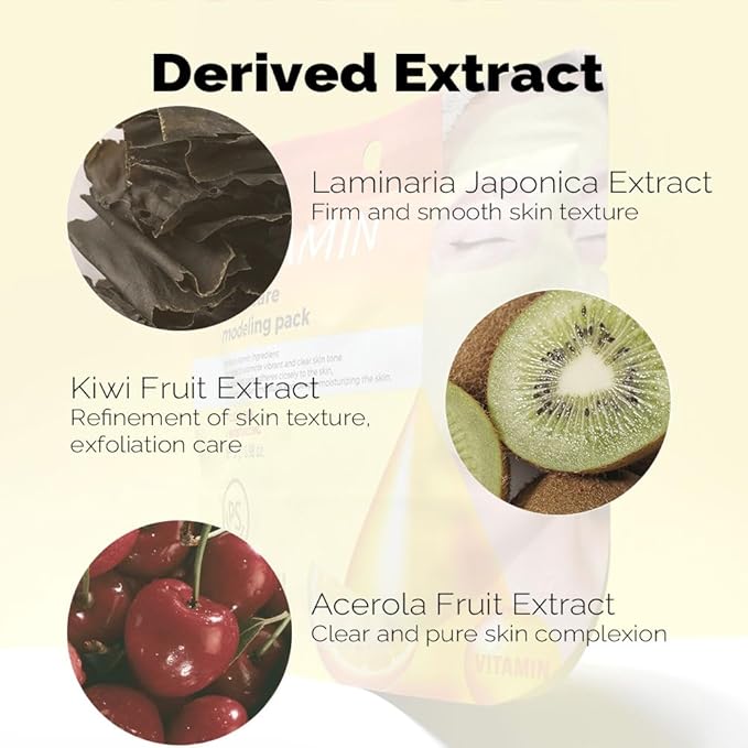 PRETTYSKIN Korean Modeling Mask Pack with Spatula (Pack of 2) (Vitamin)